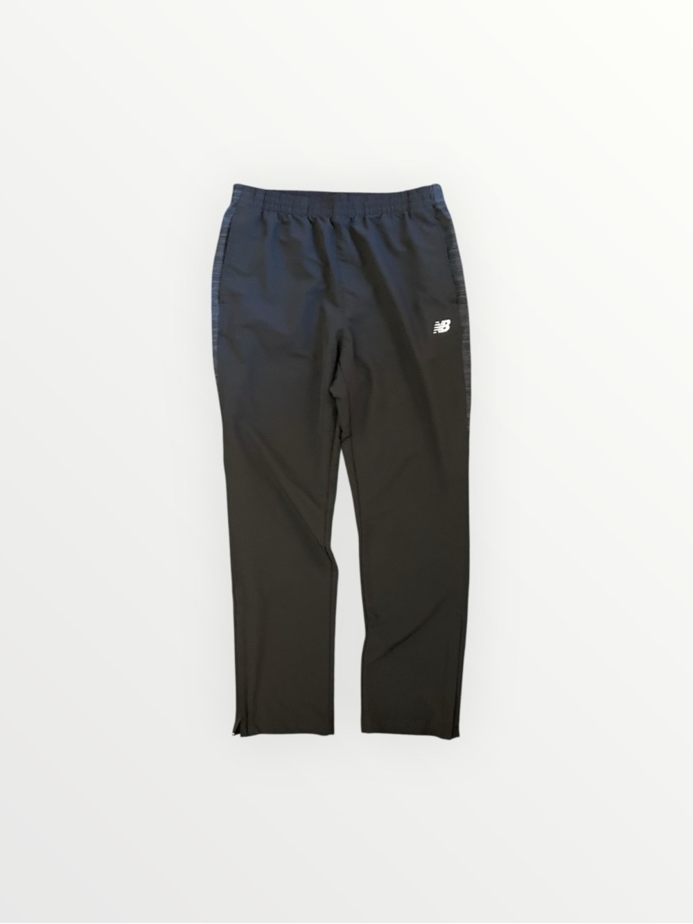 New Balance Mens Black Track Pants with Side Stripe Size L